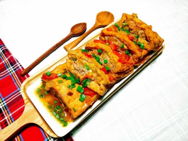 Đậu nhồi thịt sốt cà chua nhanh gọn chào tuần mới-9