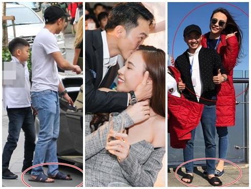 Giàu 'nứt đố đổ vách', Cường Đô La vẫn chuộng dép lê bệt 'bô nhếch' mỗi khi sánh đôi cùng Đàm Thu Trang