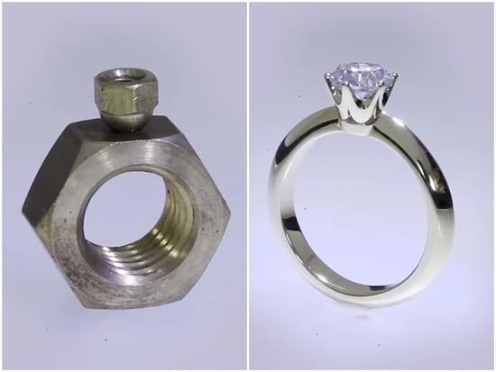 Trời ơi tin được không: nghệ nhân biến 2 chiếc ốc vít trở thành nhẫn kim cương đẹp lung linh