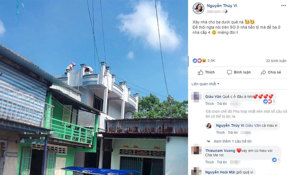 Đẳng cấp như hotgirl thị phi Thúy Vi: Hết tậu nhà tiền tỷ lại khoe làm nhà ở quê cho bố chỉ để bịt miệng đời-1