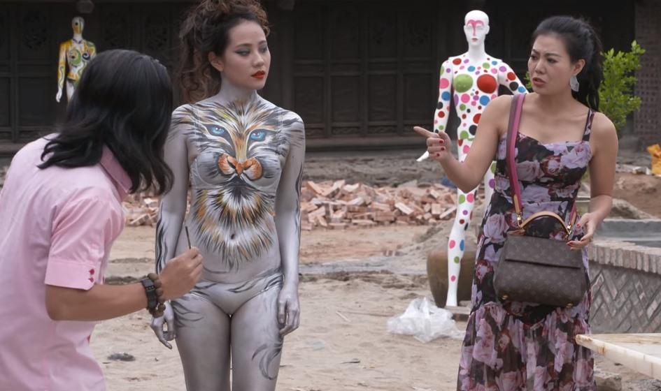 Quang Tèo và mẫu nude body painting gây phản cảm trong hài Tết: Sự thật ngã ngửa-4