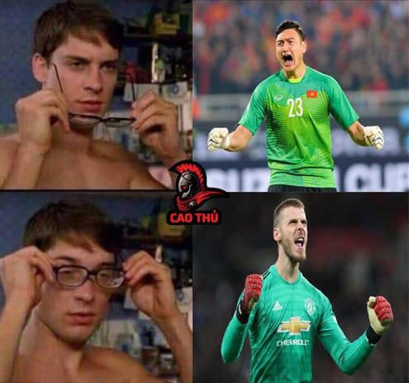 Thi đấu xuất sắc trong trận Việt Nam - Nhật Bản, Văn Lâm được dân mạng gọi là thần linh sống, thi nhau chế ảnh-2