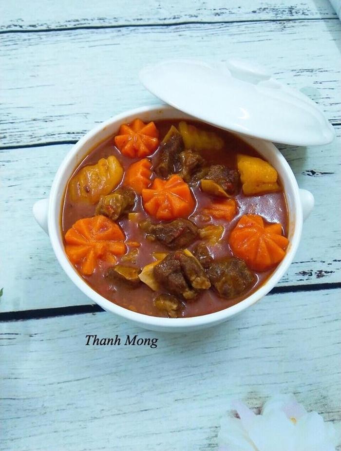 Bò sốt vang ăn kèm bánh bao cho bữa sáng cực ngon cực nhanh-1