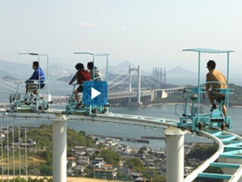 'Toát mồ hôi' với trải nghiệm đạp xe trên không ở Nhật Bản