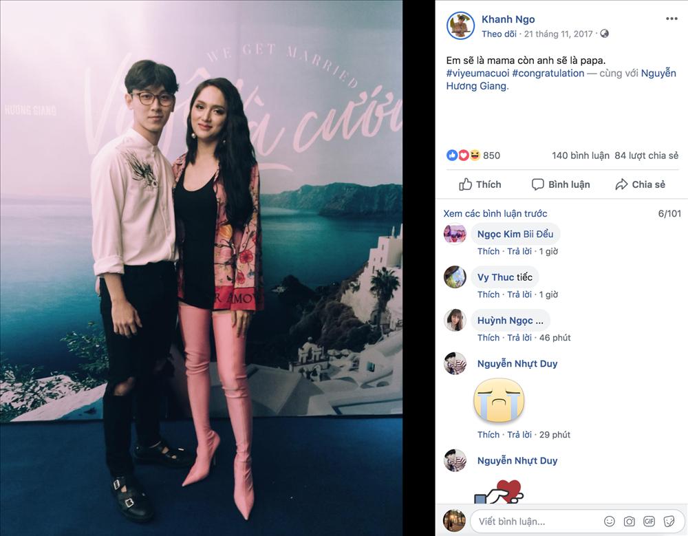 Trước khi cầu hôn hụt Hương Giang, Khánh Ngô từng chụp chung thậm chí công khai thả thính hoa hậu trên Facebook-3