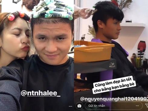Vừa về nước, Quang Hải và bạn gái đã rủ nhau đi tân trang lại 'góc con người' chuẩn bị đón Tết