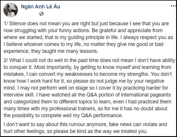 Đoạt ngôi Á hậu 4, Lê Âu Ngân Anh nhắn anti-fan: Lời lẽ đau đớn của các bạn giúp tôi mạnh mẽ hơn-4
