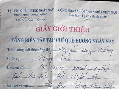 Thả phóng viên nghi tống tiền doanh nghiệp ở Nghệ An