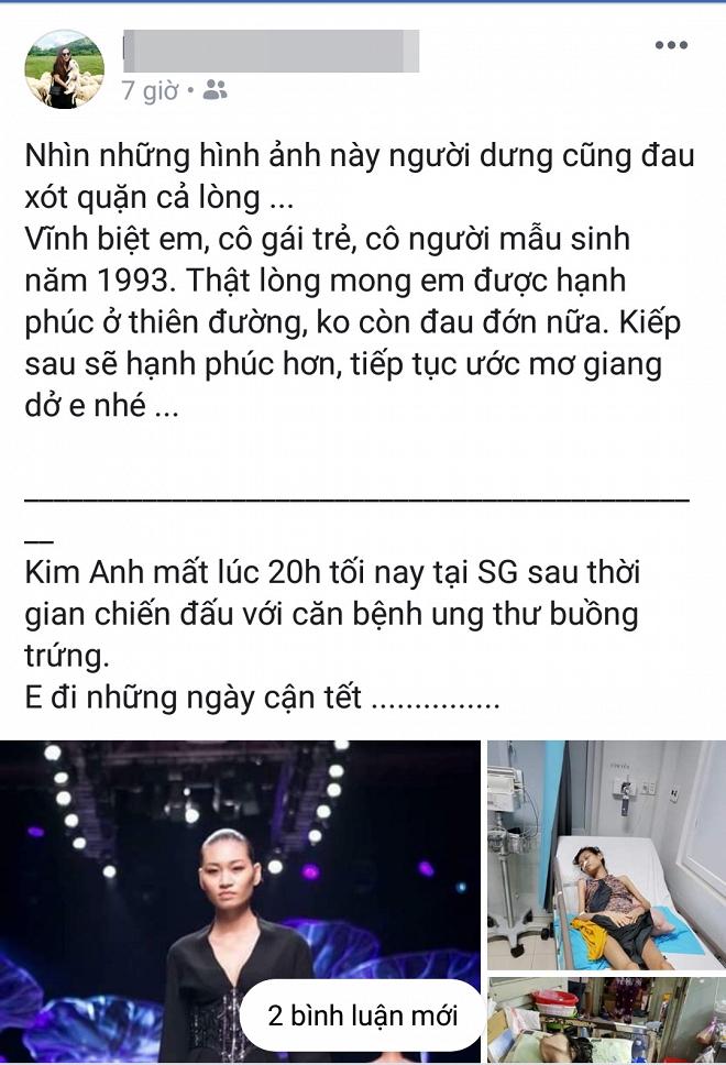 Người mẫu 9x Kim Anh qua đời ở tuổi 26 sau thời gian điều trị ung thư buồng trứng giai đoạn cuối-3