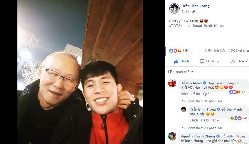 Vừa về Hàn Quốc sau hành trình Asian Cup, thầy Park đã đến thăm Đình Trọng, Xuân Hưng-1