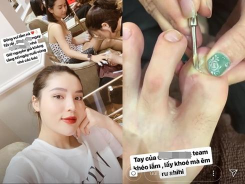 Tiệm nail bị khách chê cẩu thả, Hoa hậu Kỳ Duyên vẫn quả quyết: 'Team khéo lắm, lấy khóe mà êm ru'