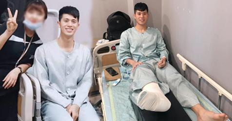 Sang Hàn Quốc điều trị chấn thương, fans giật mình xót xa khi Đình Trọng xuất hiện với gương mặt gầy gò-1