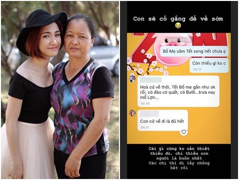 Hòa Minzy nhắn về quê hỏi 'bố mẹ sắm Tết đủ chưa', đấng sinh thành chỉ đáp một câu nhưng gây xúc động mạnh