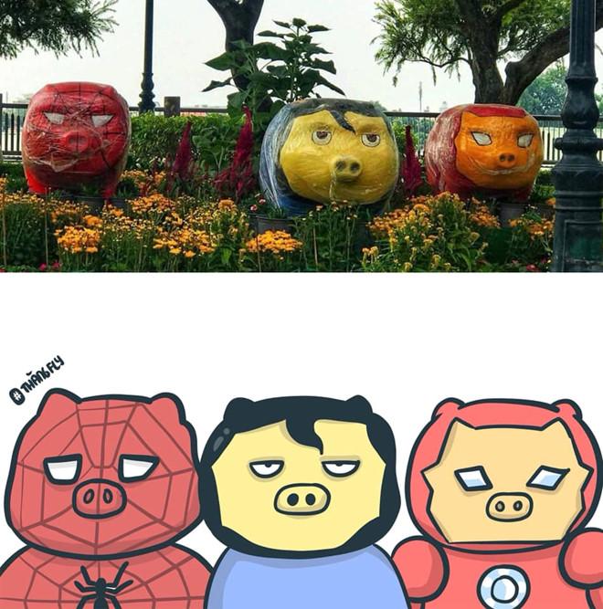 Dân mạng chế ảnh lợn siêu nhân, heo hoa hậu bị chê xấu dịp Tết-3