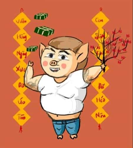 Dân mạng chế ảnh lợn siêu nhân, heo hoa hậu bị chê xấu dịp Tết-7