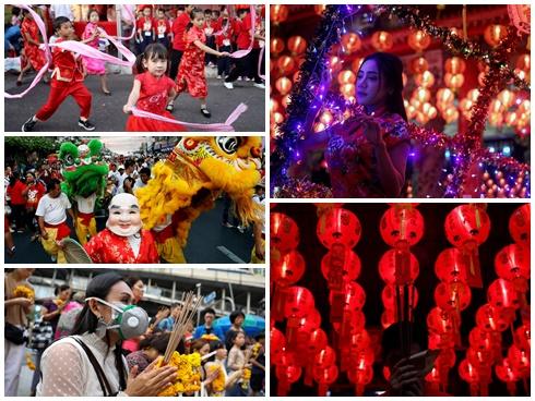 Tết Nguyên đán rực rỡ trên khắp châu Á