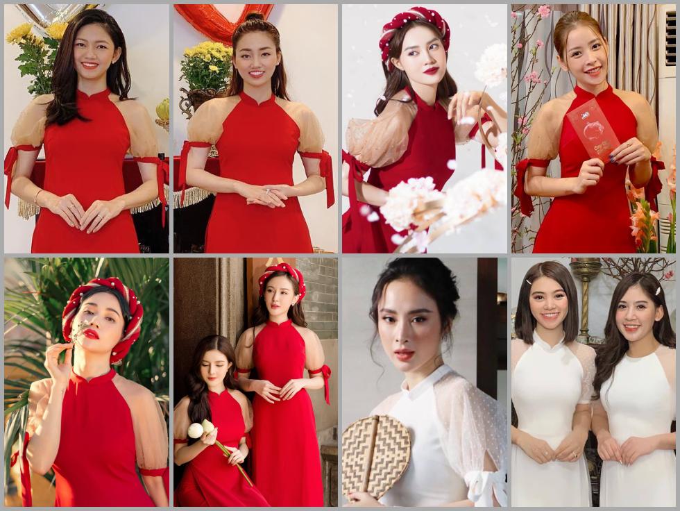 So kè nhan sắc đầu năm khi 9 mỹ nhân đụng hàng một mẫu áo dài: hoa hậu, ca sĩ hay diễn viên xinh hơn?-13