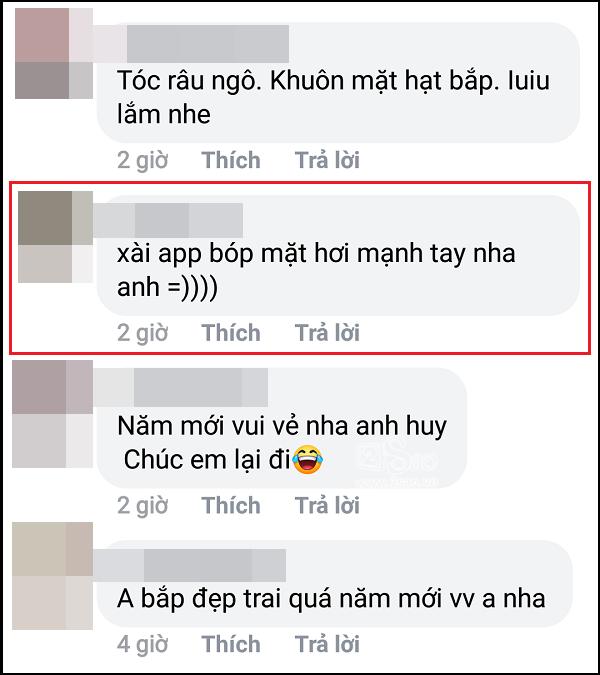 Đăng ảnh đẹp trai lồng lộn ngày Tết, Ngô Kiến Huy bị bóc mẽ ngay sử dụng phần mềm bóp mặt-4