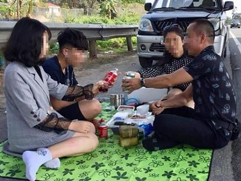 Phạt 5,5 triệu, thu bằng 2 tháng tài xế mở tiệc trên cao tốc-2