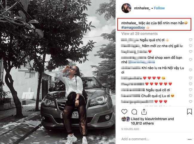 Ăn mặc hớ hênh bị nhắc nhở đúng mùng 2 Tết, bạn gái Quang Hải ẩn ý: Mặc áo của bố cho kín đáo-3