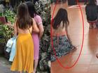 Cô gái khiến người nhìn shock nặng vì khoảnh khắc hở tấm lưng trần khi đi lễ chùa đầu năm