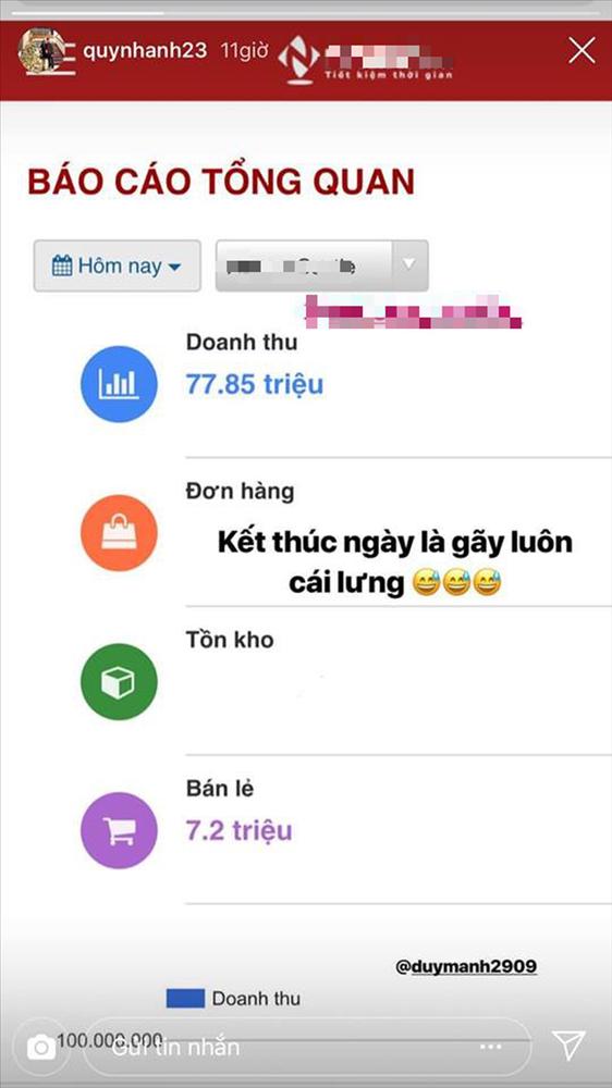 Đang tập tành kinh doanh nhưng nhìn doanh thu 1 ngày của bạn gái Duy Mạnh khiến nhiều người choáng váng-1