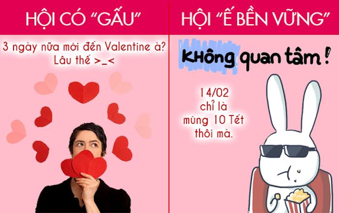 Ảnh: Sự khác biệt giữa hội độc thân và hội có gấu trong ngày Valentine-1