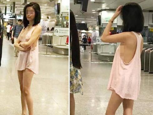 Diện thời trang sexy đi mua đồ nhưng nội y còn rõ hơn cả váy, cô gái trẻ khiến người nhìn nóng mắt-5