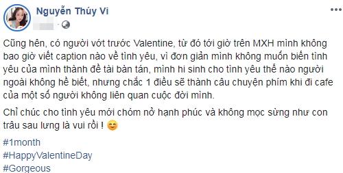 Hên vì có người vớt trước Valentine, Thúy Vi tự chúc cho tình yêu chớm nở không bị mọc sừng-1