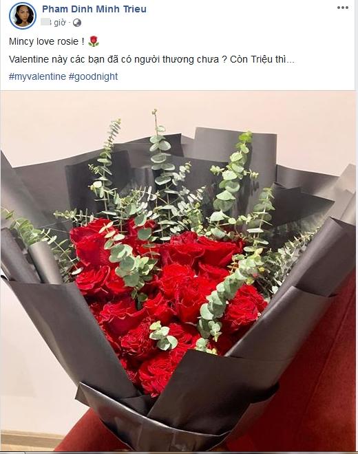 Kỳ Duyên khoe hoa người yêu tặng ngày Valentine, Minh Triệu lập tức bị réo tên vì cũng có quà giống y hệt-3