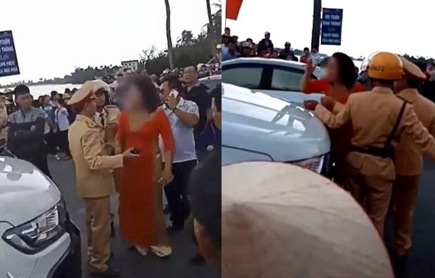 Xe đón dâu đốt pháo sáng, mẹ chú rể nói lời khiếm nhã với CSGT-1