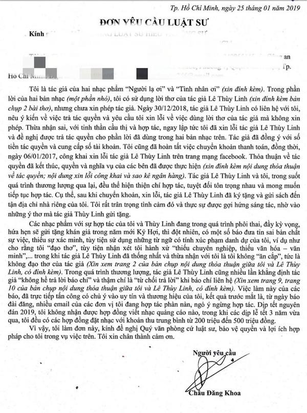 Châu Đăng Khoa đâm đơn kiện đòi bồi thường danh dự, tác giả Linh Linh mỉa mai: Vừa ăn cắp vừa la làng-1