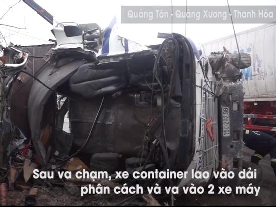 Người thoát chết khi xe container lao vào nhà: Tôi chạy theo phản xạ