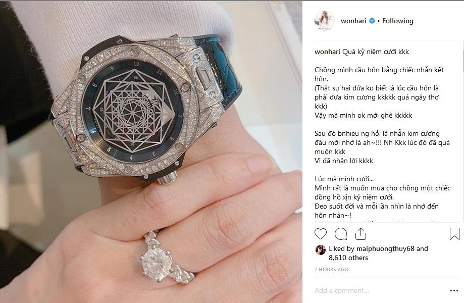 Không chạy theo trend khoe quà Valentine, Hari Won chơi lớn khi công khai quà kỷ niệm cưới tiền tỉ-2