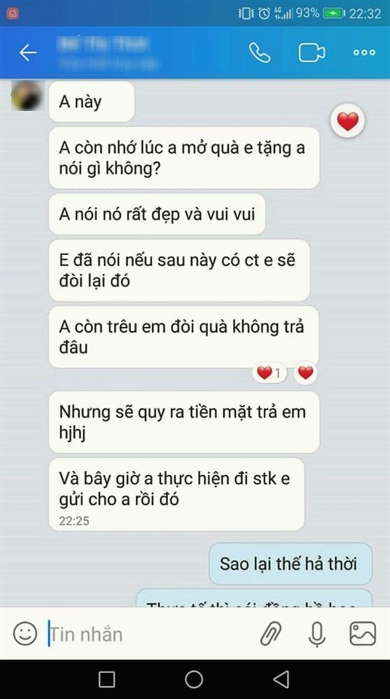 Thiếu tiền lấy chồng, cô nàng bất chấp nhắn tin đòi quà người yêu cũ-2