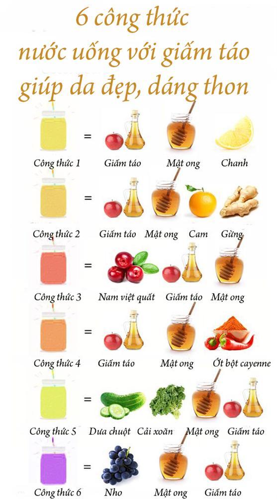 6 công thức nước uống với giấm táo giúp da đẹp, dáng thon-1