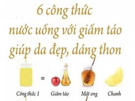 6 công thức nước uống với giấm táo giúp da đẹp, dáng thon 6 công thức nước uống với giấm táo giúp da đẹp, dáng thon