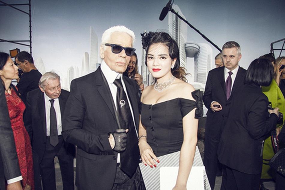 Lý Nhã Kỳ, GDragon từng chụp chung hình với Karl Lagerfeld
