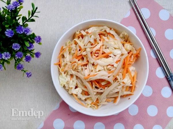 Salad bắp cải trộn sốt mè rang ngậy thơm cho bữa sáng gọn nhẹ-5