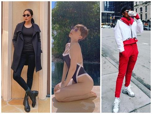 STREET STYLE SAO VIỆT: Tóc Tiên khoe body S-line với áo tắm - Tăng Thanh Hà lại kín mít như 'mafia áo đen'