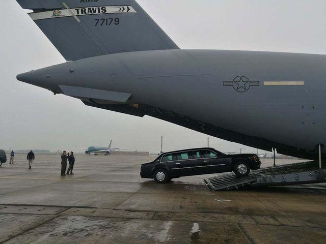 Xe ‘quái thú’ của Tổng thống Donald Trump lăn bánh trên đường Hà Nội-3