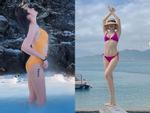 Diện bikini gợi cảm, Tóc Tiên - Bảo Anh uốn éo phô diễn hình thể 'chiêu đãi' thị lực người nhìn