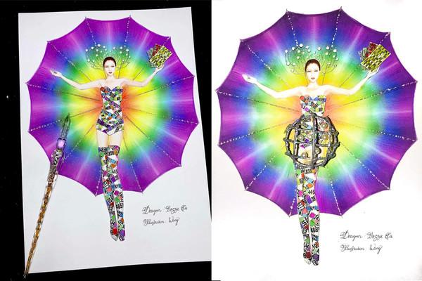 Hoa hậu Chuyển giới Đỗ Nhật Hà gây tranh cãi với trang phục truyền thống Loto show và cờ LGBT tại Miss International Queen 2019-2