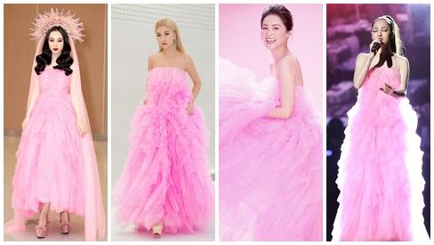 Sao Việt đụng hàng xuyên quốc gia tháng 2: Diện đầm trong suốt mặc như không, Vũ Ngọc Anh áp đảo mỹ nhân Hollywood-3