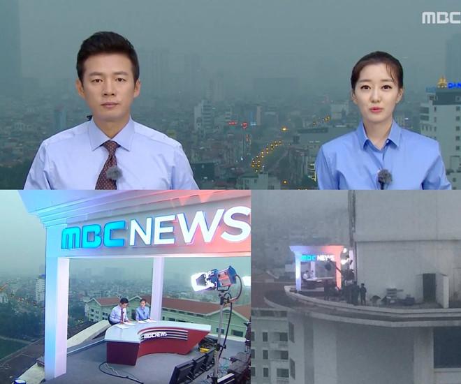 Trường quay dã chiến của các đài truyền hình Hàn Quốc tại Hà Nội-1