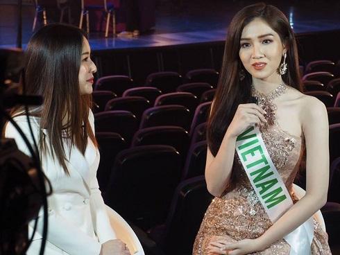 Không kém Hương Giang, Nhật Hà trả lời phỏng vấn tiếng Anh cực bản lĩnh tại Hoa hậu Chuyển giới 2019