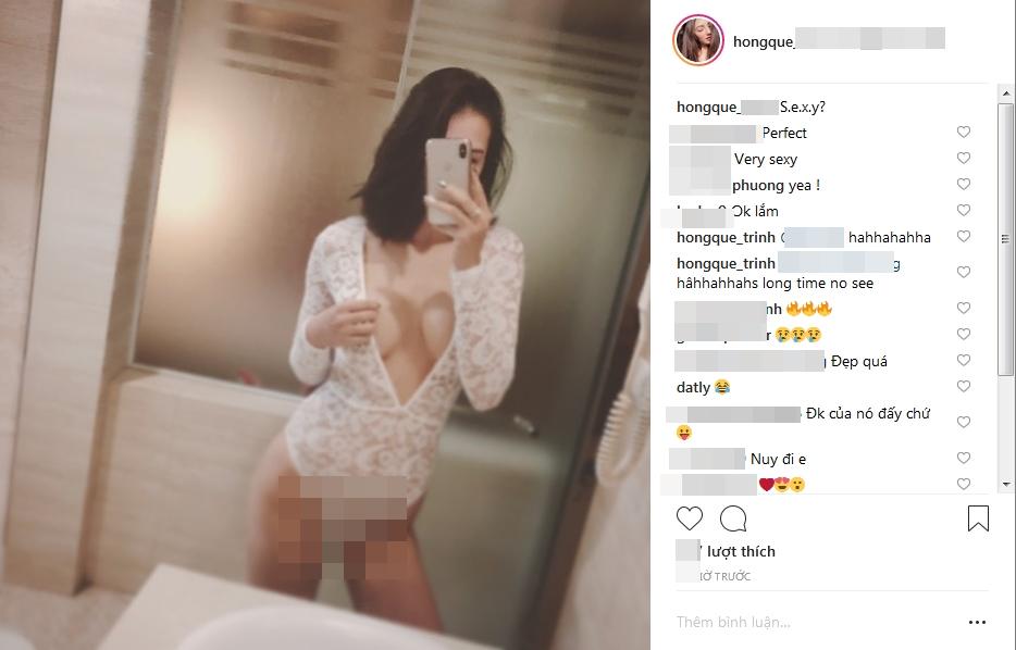 Hồng Quế gây nhức mắt với trang phục ren gợi cảm, lại còn uốn éo tạo dáng chốn phòng the-2