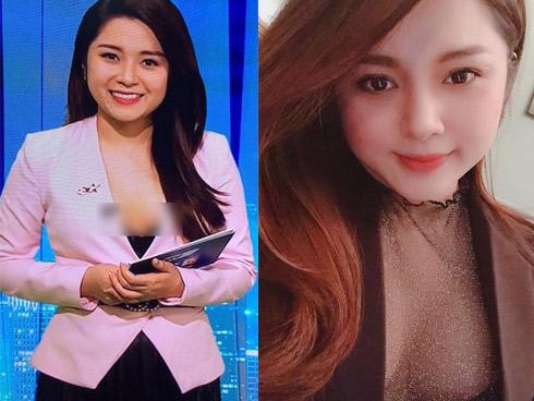 Sau sự cố gây tranh cãi trên sóng truyền hình, BTV Diệu Linh dùng sticker che kín vòng 1 khi post ảnh cùng đồng nghiệp nam-10