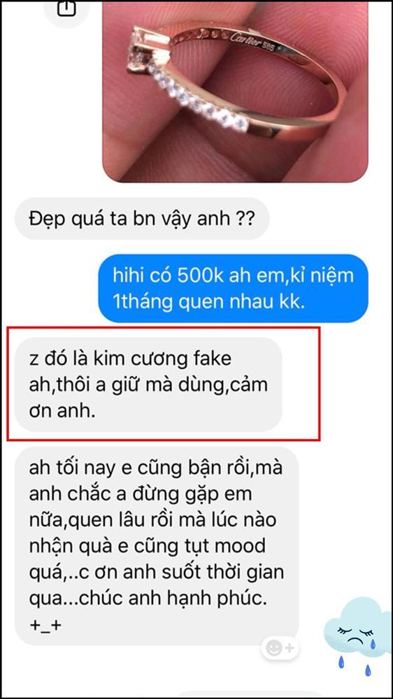 Được tặng nhẫn Cartier 75 triệu, cô gái tưởng kim cương fake liền từ chối phũ phàng, đến lúc nhắn tin thanh minh mới thấy kinh khủng-2