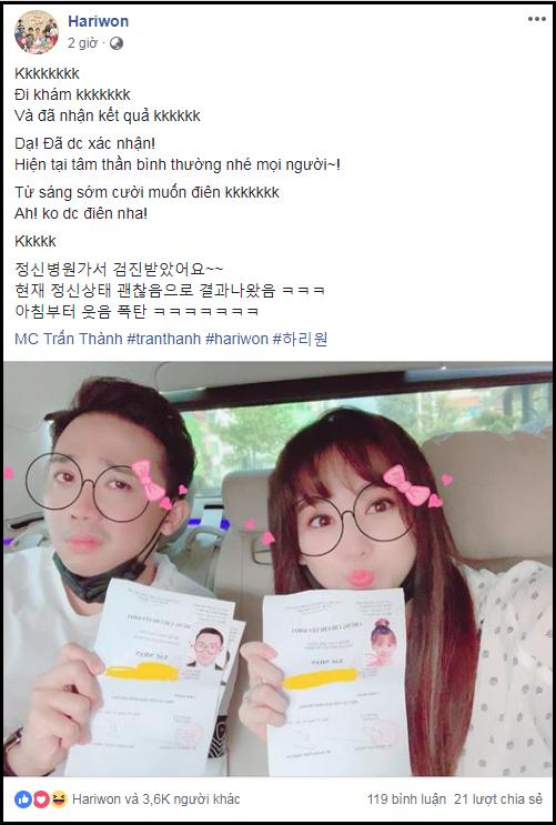 Rủ nhau đi khám tâm thần sáng sớm, Trấn Thành - Hari Won phải đón nhận kết quả quá bất ngờ-3